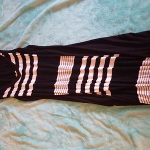 Long Black And White Tank Top Dress